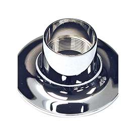 Danco 80608 Bath Flange, 2-1/2 x 1-1/4 in Connection, 1-1/16 in ID, 1-5/32 in OD, Metal, Chrome Plated