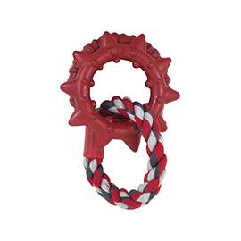 DOGZILLA 52057 Dog Toy, S, Rubber, Gray/Red/White
