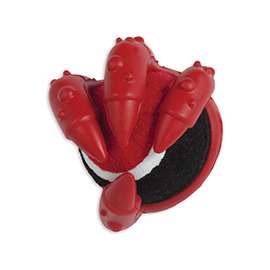 DOGZILLA 52061 Dino Claw Dog Toy, M, Rubber, Black/Red/White