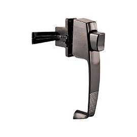 ProSource 47020-U-PS Pushbutton Latch, Zinc, Black, 5/8 to 1-1/2 in Thick Door, 5/8 in Backset, 5-7/8 in Lever/Knob