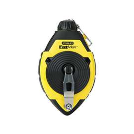 STANLEY 47-140L Chalk Line Reel, 100 ft L Line, Blue Line, 3:1 Gear Ratio