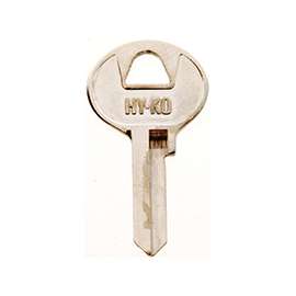 HY-KO 11010M2 Key Blank, Brass, Nickel, For: Master Cabinet, House Locks and Padlocks