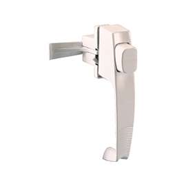 ProSource 47015-UW-PS Pushbutton Latch, Zinc, White, 5/8 to 1-1/2 in Thick Door, 5/8 in Backset, 5-7/8 in Lever/Knob