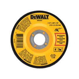 DeWALT DWA4531 Cut-Off Wheel, 4-1/2 in Dia, 0.045 in Thick, 7/8 in Arbor, Very Fine, Aluminum Oxide Abrasive