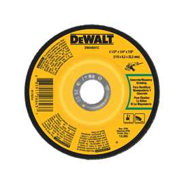 DeWALT DWA4501C Grinding Wheel, 4-1/2 in Dia, 1/4 in Thick, 7/8 in Arbor, 24 Grit, Aluminum Oxide Abrasive