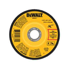 DeWALT DWA4511 Grinding Wheel, 4-1/2 in Dia, 1/8 in Thick, 7/8 in Arbor, 24 Grit, Very Coarse