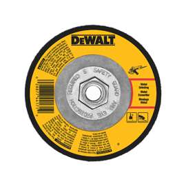 DeWALT DWA4511H Grinding Wheel, 4-1/2 in Dia, 1/8 in Thick, 5/8-11 in Arbor, 24 Grit, Very Coarse