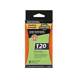 Gator 7342-012 Sanding Sponge, 5 in L, 3 in W, 120 Grit, Aluminum Oxide Abrasive