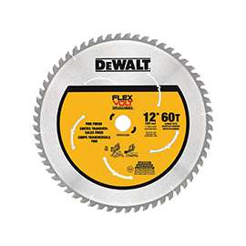 DeWALT DWAFV31260 Circular Saw Blade, 12 in Dia, Carbide Cutting Edge, 1 in Arbor, Steel