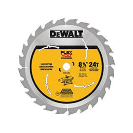 DeWALT DWAFV3824 Saw Blade, 8-1/4 in Dia, Carbide Cutting Edge, 5/8 in Arbor