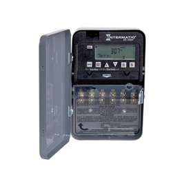Intermatic ET1100 ET1125C Electronic Timer, 30 A, 120/277 V, 500 W, 24 hr Time Setting, 28 Cycle, Gray