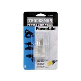 CCI Tradesman 4325C Outlet Adapter, 15 A, 125 V, 1 -Outlet, Clear