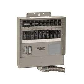 RELIANCE CONTROLS Pro/Tran 2 510C Transfer Switch, 1 -Phase, 50 A, 120 V, 15 -Circuit, Surface Mounting