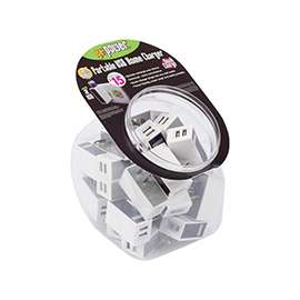 GetPower CWP-2USBBOWLACM AC to Dual USB Wall Adapter, 2.4 A Charge, White