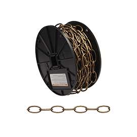 Campbell 0722010 Decorator Chain, #10, 40 ft L, 35 lb Working Load, Metal, Brushed Nickel