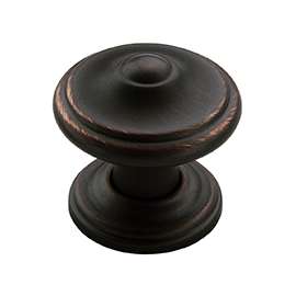 Amerock BP55341ORB Cabinet Knob, 1-1/4 in Projection, Zinc, Oil-Rubbed Bronze