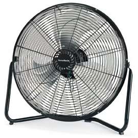 PowerZone LF-18 Floor Fan, 120 VAC, 18 in Dia Blade, 3-Blade, 3-Speed, 360 deg Rotating, Black