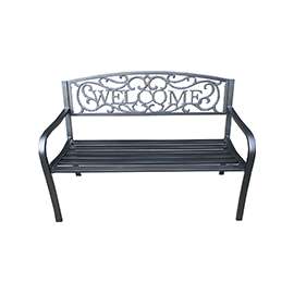 Seasonal Trends XG-204N Essentials Welcome Park Bench, Steel Seat/Frame