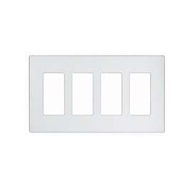 Eaton Wiring Devices Aspire 9524SG Wallplate, 8-1/2 in L, 4-7/8 in W, 4 -Gang, Polycarbonate, Silver Granite