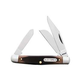 OLD TIMER 34OT Folding Pocket Knife, 2.4 in L Blade, 7Cr17 High Carbon Stainless Steel Blade, 3-Blade
