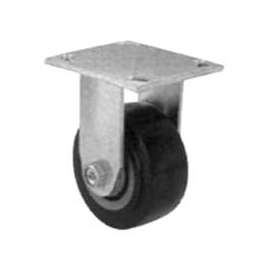 ProSource JC-P01 Rigid Caster, 4 in Dia Wheel, 2 in W Wheel, PU Wheel, Gray, 350 lb, Steel Housing Material