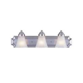 Boston Harbor RF-V-044-BN Vanity Light Fixture, 60 W, 3-Lamp, A19 or CFL Lamp, Steel Fixture, Brushed Nickel Fixture