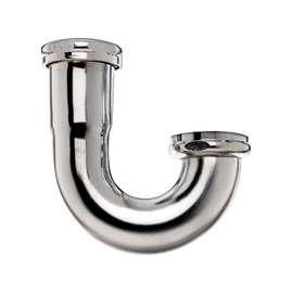 Plumb Pak PP157CP J-Bend with Nut, 1-1/2 in, Brass, Chrome