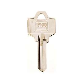 HY-KO 11010NA25 Key Blank, Brass, Nickel, For: National Cabinet, House Locks and Padlocks