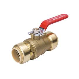 B & K 107-065HC Ball Valve, 1 in Connection, Push-Fit, 200 psi Pressure, Manual Actuator, Brass Body