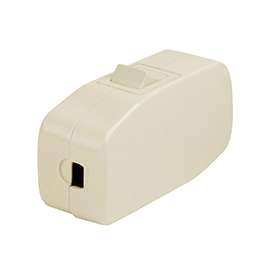 Leviton 011-05410-00I Cord Switch, 3 A, 125 V, Phenolic, Ivory