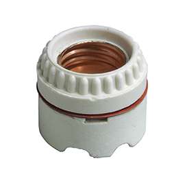 Leviton 9350 Lamp Holder, 250 V, 660 W, Copper Contact, Porcelain Housing Material, White