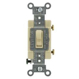 Leviton 54521-2I Switch, 20 A, 120/277 V, Lead Wire Terminal, NEMA WD-1, WD-6, Thermoplastic Housing Material