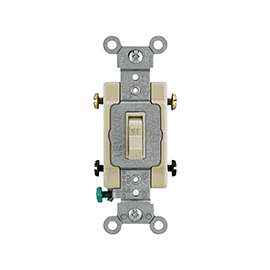 Leviton 54522-2I Switch, 20 A, 120/277 V, Lead Wire Terminal, NEMA WD-1, WD-6, Thermoplastic Housing Material