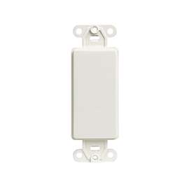 Leviton 80414-W Multimedia Insert, 1-Gang, Nylon, White