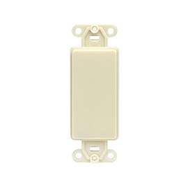 Leviton 80414-I Multimedia Insert, 1 -Gang, Nylon, Ivory, Flush Mounting