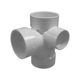 CANPLAS 192148R Sanitary Pipe Tee, 3 x 2 in, Hub, PVC, White