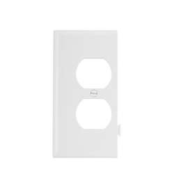 Eaton Wiring Devices STE8W Sectional Wallplate, 4-1/2 in L, 2-3/4 in W, 1 -Gang, Polycarbonate, White, High-Gloss