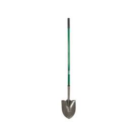 UnionTools 2430900 Shovel, 8.61 in W Blade, 16 ga Gauge, Steel Blade, Fiberglass Handle, Long Handle