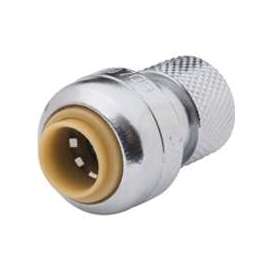SharkBite U3523LFA Pipe Connector, 1/4 x 3/8 in, Compression, Brass, 200 psi Pressure