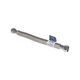 EZ-FLO WaterFlex Series 0437018 Corrugated Flexible Water Heater Connector, 3/4 in, FIP, Stainless Steel, 18 in L