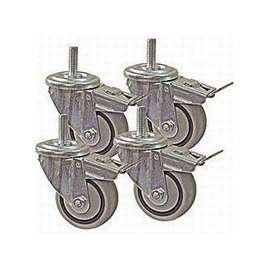 Kreg PRS3090 Dual-Locking Caster, 150 lb Load Capacity, 3-1/2 in H x 2 in W Plate, Steel, Gray