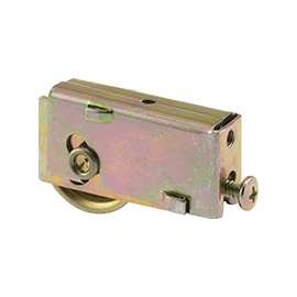 Prime-Line D 1554 Roller Assembly, 1-1/4 in Dia Roller, 5/16 in W Roller, Steel, 1-Roller, Plain Back Mounting