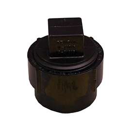 CANPLAS 103703ASBC Cleanout Body with Plug, 3 in, FNPT x Spigot, ABS, Black, SCH 40 Schedule