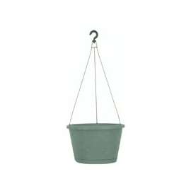 Southern Patio HH1224OG Weave Hanging Basket, Poly Resin, Olive Green