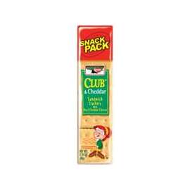 Keebler KCLUBC12 Sandwich Crackers, Club and Cheddar Flavor, 1.73 oz