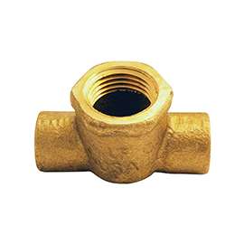 EPC 10156960 Pipe Tee, 1/2 in, Sweat x Sweat x Female, Copper