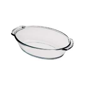 Oneida Oven Basics Series 82631BL11 Oval Roaster, 4 qt Capacity, Glass, Clear, Dishwasher Safe: Yes