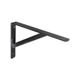 Knape & Vogt 208BLK300 Shelf L-Bracket, 12 in L, Steel