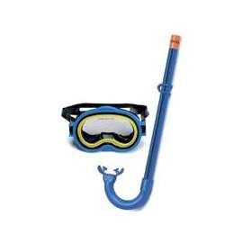 INTEX 55942 Swim Mask/Snorkel, Polycarbonate Lens, PVC Frame, Blue