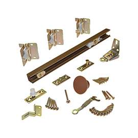 Johnson Hardware 1700363H Bi-Fold Hardware Set, 36 in L Track, Top Mounting, For: Panels